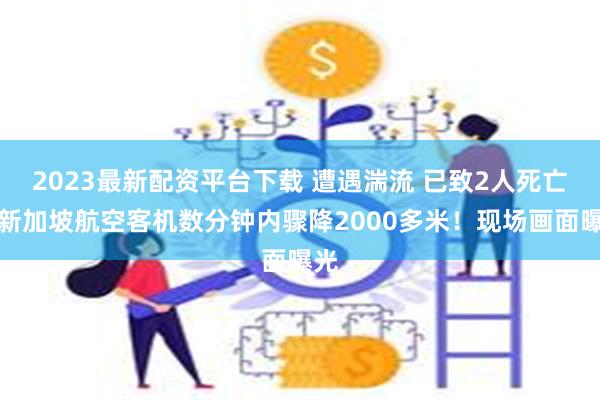 2023最新配资平台下载 遭遇湍流 已致2人死亡！新加坡航空客机数分钟内骤降2000多米！现场画面曝光