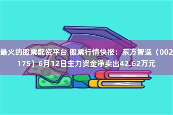 最火的股票配资平台 股票行情快报：东方智造（002175）6月12日主力资金净卖出42.62万元