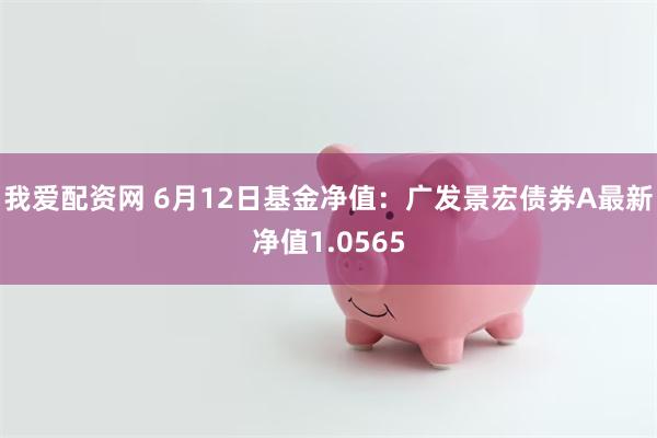 我爱配资网 6月12日基金净值：广发景宏债券A最新净值1.0565