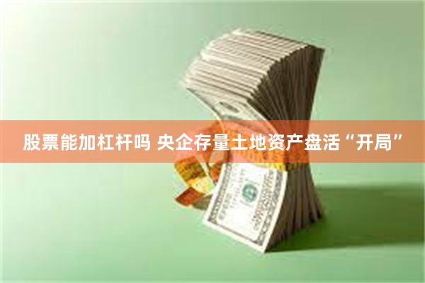 股票能加杠杆吗 央企存量土地资产盘活“开局”