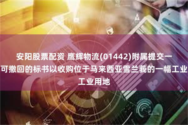 安阳股票配资 鹰辉物流(01442)附属提交一份不可撤回的标书以收购位于马来西亚雪兰莪的一幅工业用地